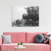 Het landschap met Drie Kastjes, 1650 Canvas Afdruk (Insitu (Woonkamer))