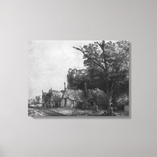 Het landschap met Drie Kastjes, 1650 Canvas Afdruk