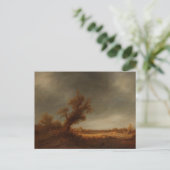 Het landschap met een oude eikel, Adriaen van Osta Briefkaart (Staand voorkant)