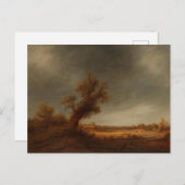 Het landschap met een oude eikel, Adriaen van Osta Briefkaart (Voorkant / Achterkant)