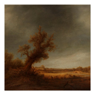 Het landschap met een oude eikel, Adriaen van Osta Perfect Poster