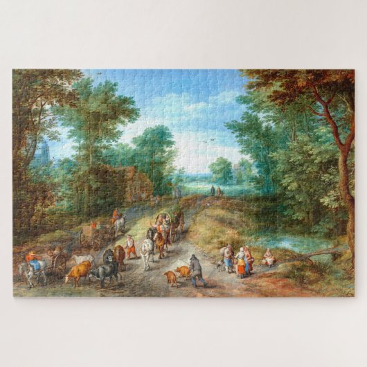 Het landschap op aarde, Jan Brueghel Art Jigzaag P Legpuzzel (Horizontaal)