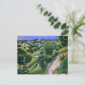 Het landschap op de Teggernsee met een Man van de  Briefkaart (Staand voorkant)