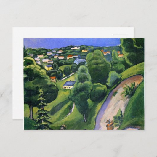 Het landschap op de Teggernsee met een Man van de Briefkaart (Voorkant / Achterkant)