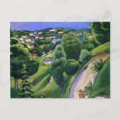 Het landschap op de Teggernsee met een Man van de  Briefkaart (Voorkant)