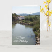 Het Landschap Personaliseerde 85e verjaardag Kaart (Gele Bloem)