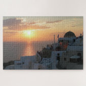 Het landschap Puzzle: Santorini Sunset Legpuzzel (Horizontaal)