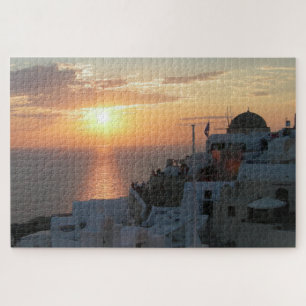 Het landschap Puzzle: Santorini Sunset Legpuzzel