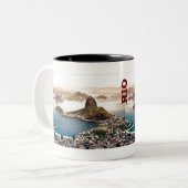 Het landschap Rio de Janeiro Tweekleurige Koffiemok (Voorkant links)