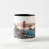 Het landschap Rio de Janeiro Tweekleurige Koffiemok (Center)