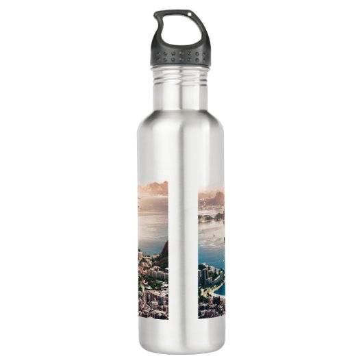 Het landschap Rio de Janeiro Waterfles (Achterkant)