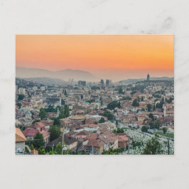 Het landschap Sarajevo vanaf de top Briefkaart