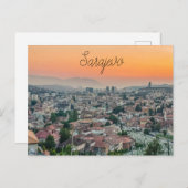 Het landschap Sarajevo vanaf de top Briefkaart (Voorkant / Achterkant)