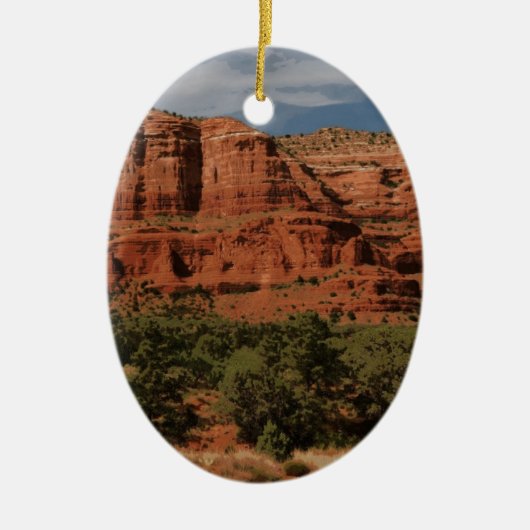 Het landschap Sedona Arizona Butte Rock Keramisch Ornament (Voorkant)
