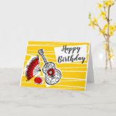 Het landschap Souvenirs Birthday Kaart (Gele Bloem)
