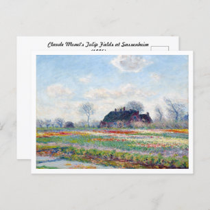 Het landschap Tulp Fields van Claude Monet Briefkaart