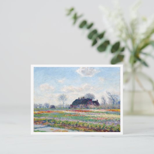 Het landschap Tulp Fields van Claude Monet Briefkaart (Staand voorkant)