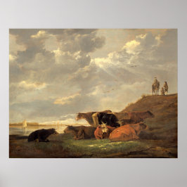 Het landschap van Aelbert Cuyp Fine Art Poster