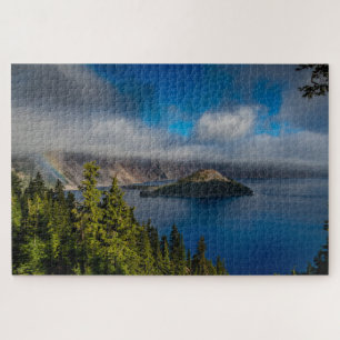 Het landschap van Crater Lake Oregon Legpuzzel