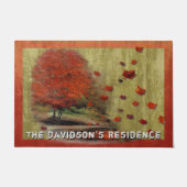 Het landschap van de afdalende bladeren deurmat (Voorkant)