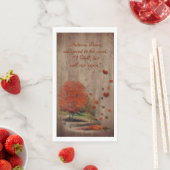 Het landschap van de afdalende bladeren servet (Insitu)