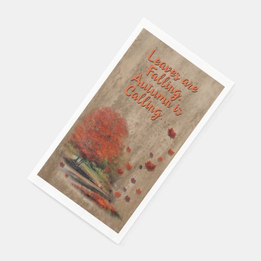 Het landschap van de afdalende bladeren servet (Hoek)