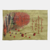 Het landschap van de afdalende bladeren theedoek (Horizontaal)