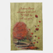 Het landschap van de afdalende bladeren theedoek (Verticaal)