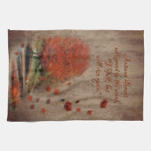 Het landschap van de afdalende bladeren theedoek (Horizontaal)