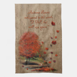 Het landschap van de afdalende bladeren theedoek