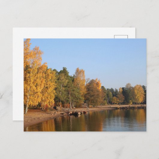 Het landschap van de Kleuren van de val van Espoo, Briefkaart (Voorkant / Achterkant)