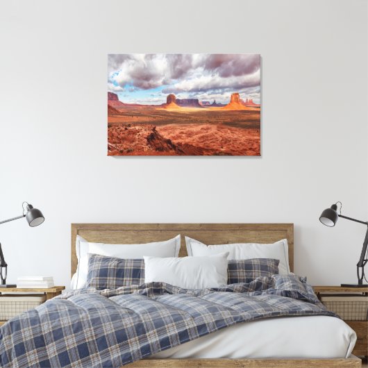 Het landschap van de monument van de vallei, AZ Canvas Afdruk (Insitu (Slaapkamer))