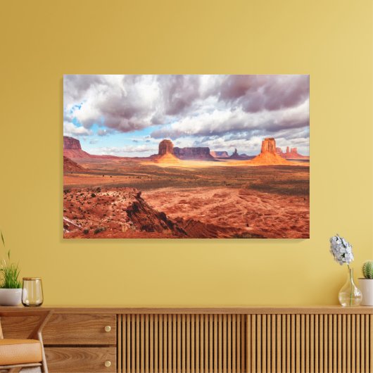 Het landschap van de monument van de vallei, AZ Canvas Afdruk (Insitu (Woonkamer))