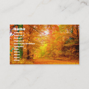 Het Landschap van de Natuur van de Herfst van Visitekaartje