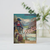 Het landschap van de Pyreneeën, de kinderen staan Briefkaart (Staand voorkant)