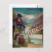 Het landschap van de Pyreneeën, de kinderen staan Briefkaart (Voorkant / Achterkant)