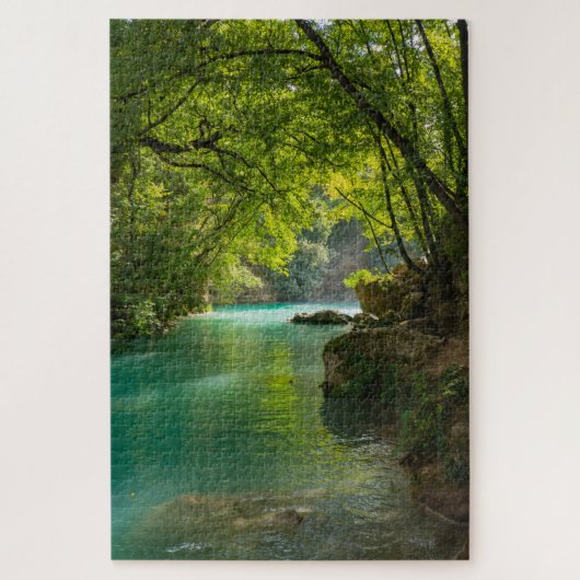 Het landschap van de rivier de Elsa, Toscane, Ital Legpuzzel (Verticaal)