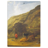 Het landschap van de rivieren Aelbert Cuyp Klembord (Achterkant)