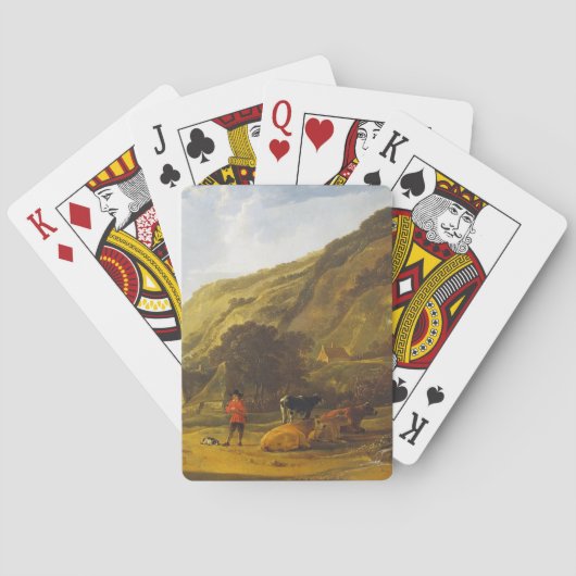 Het landschap van de rivieren Aelbert Cuyp Pokerkaarten (Achterkant)