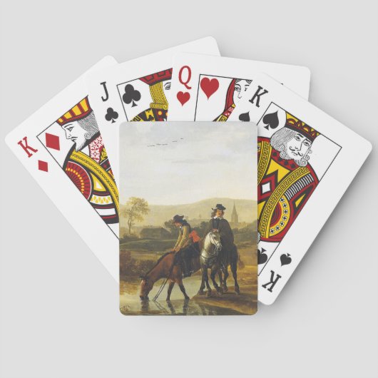 Het landschap van de rivieren Aelbert Cuyp Pokerkaarten (Achterkant)