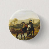 Het landschap van de rivieren Aelbert Cuyp Ronde Button 3,2 Cm (Voorkant)