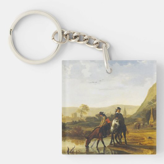 Het landschap van de rivieren Aelbert Cuyp Sleutelhanger (voorkant)