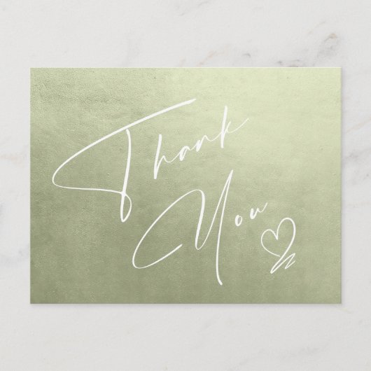 Het Landschap van de waterverf Dank u Sage Groene  Aankondigingskaart (Voorkant)