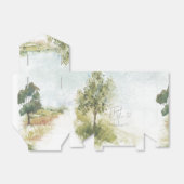 Het Landschap van de waterverf Dank u Sage Groene  Bedankdoosjes (Uitgevouwen)