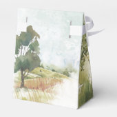 Het Landschap van de waterverf Dank u Sage Groene  Bedankdoosjes (Achterkant)