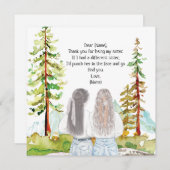 Het Landschap van de waterverf met 2 het Bericht v (Voorkant / Achterkant)