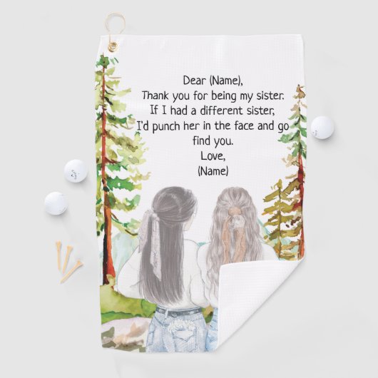 Het Landschap van de waterverf met 2 het Bericht v Golfhanddoek (Insitu)