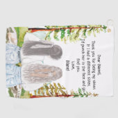 Het Landschap van de waterverf met 2 het Bericht v Golfhanddoek (Horizontaal)