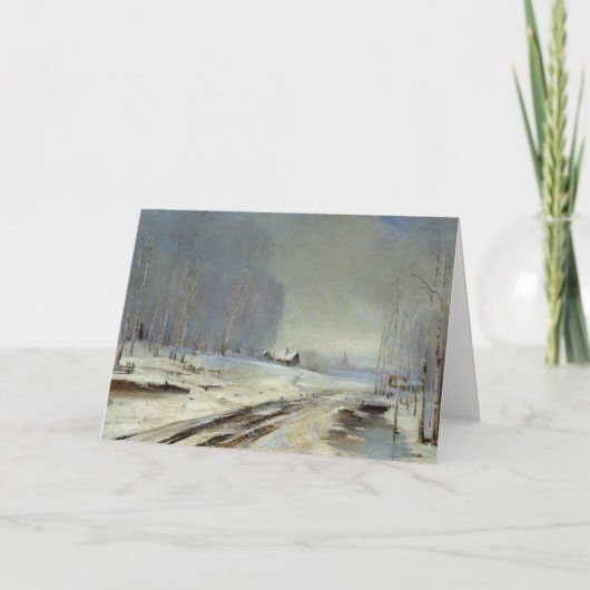Het Landschap van de winter Feestdagen Kaart (Voorkant)