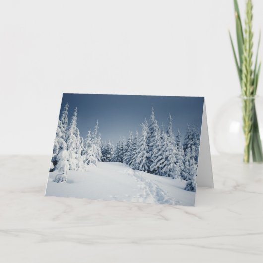 Het Landschap van de winter Feestdagen Kaart (Voorkant)